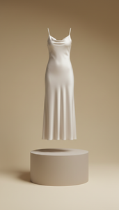 vestido midi corte al bies en seda