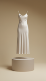 vestido midi corte al bies en seda