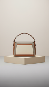bolso estructurado de hombro en piel