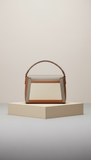 bolso estructurado de hombro en piel